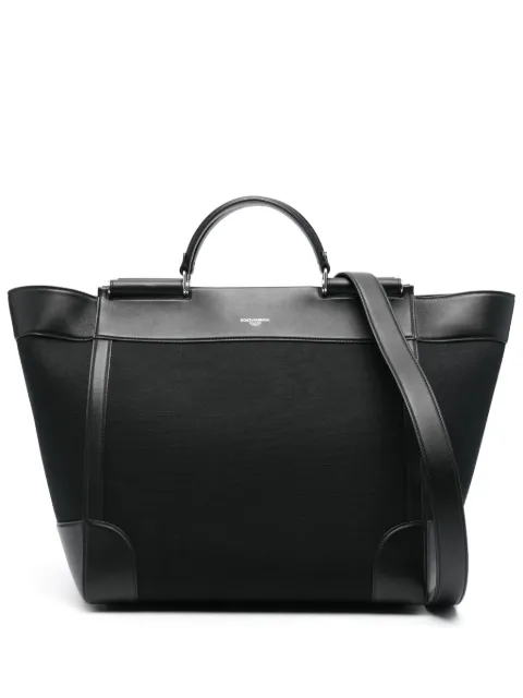 Dolce & Gabbana leather-trim tote bag