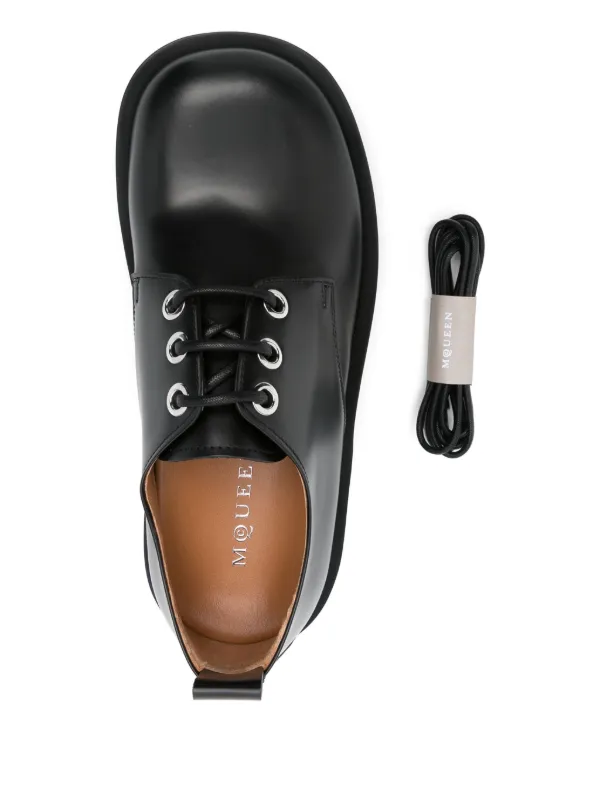 Alexander McQueen skull-embossed Derby Shoes | Black | FARFETCH
