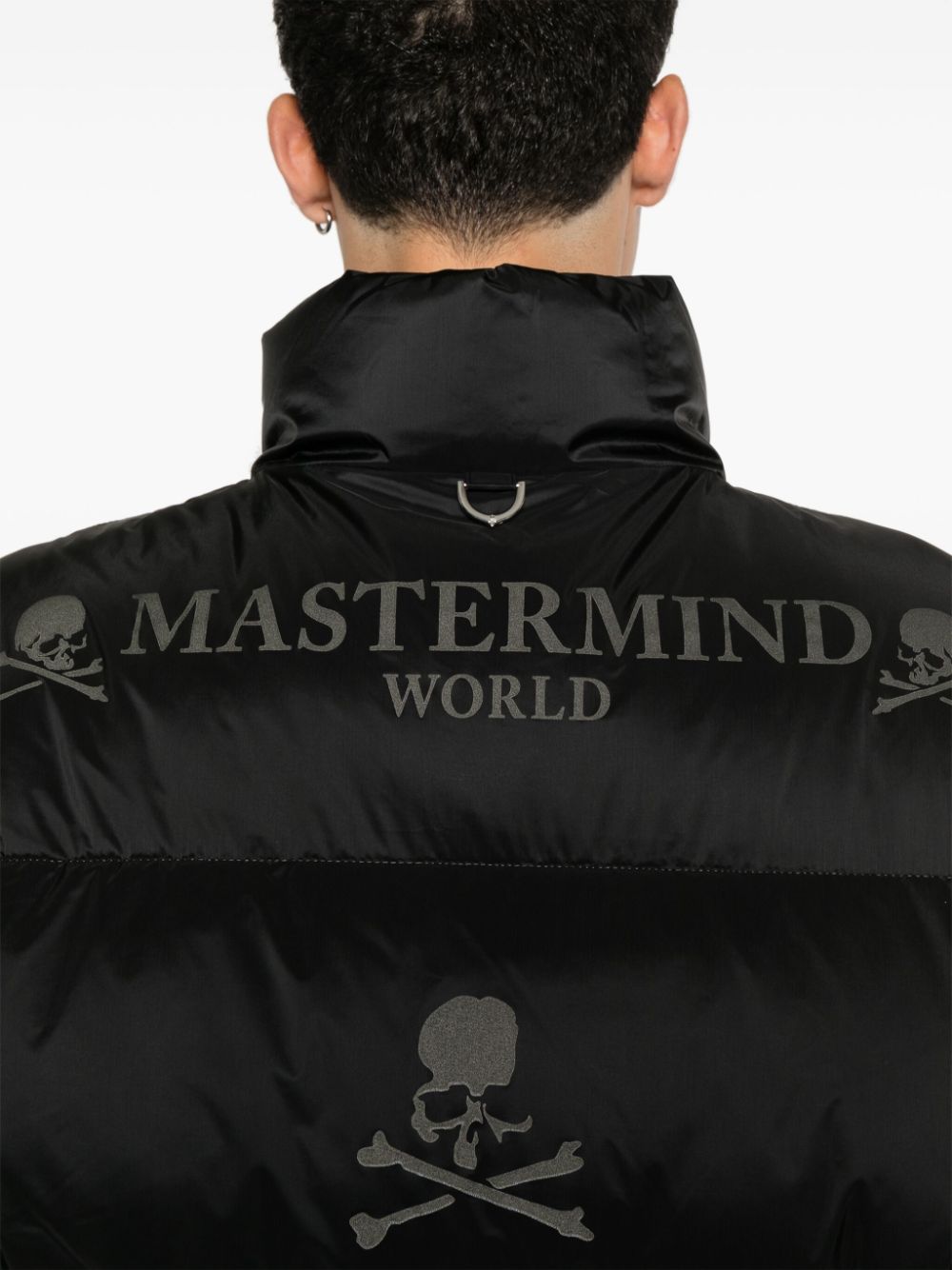 Shop Mastermind Japan Puffer Jacket In Black