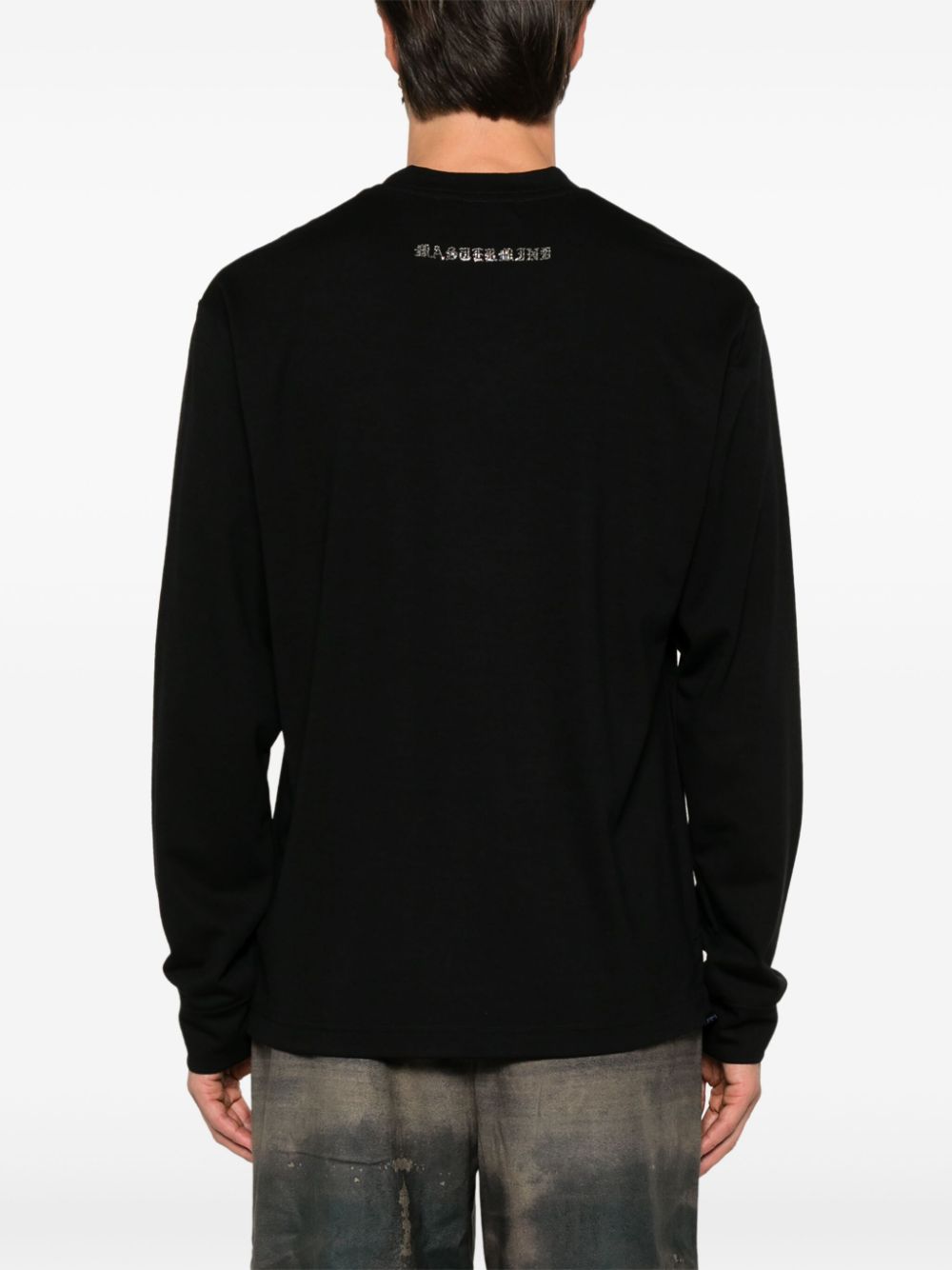 MASTERMIND JAPAN SWAROVSKI-CRYSTALS WOOL T-SHIRT 