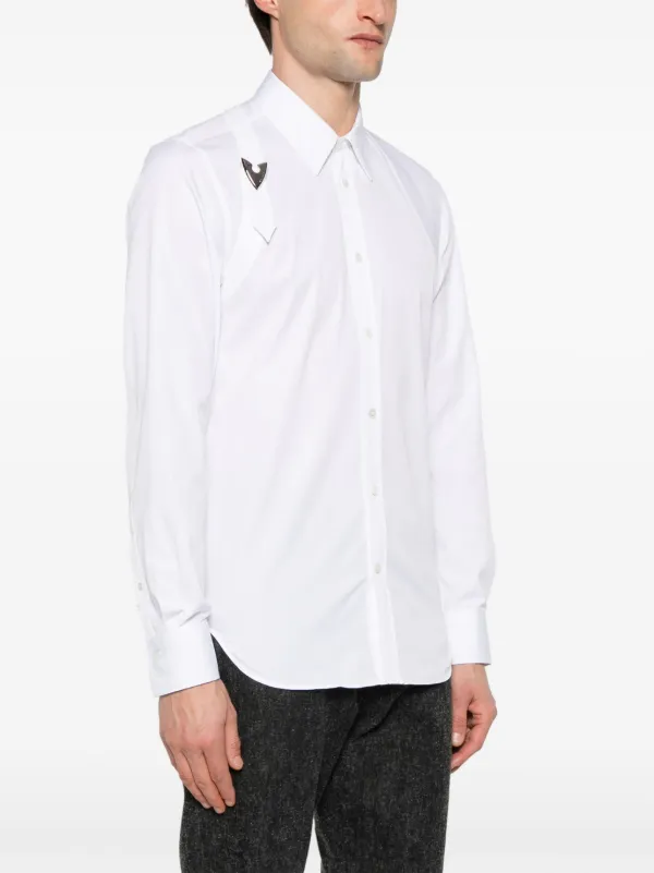 【alexander mcqueen】バックル付きホワイトコットンシャツ Alexander McQueen バックル シャツ | ホワイト | FARFETCH JP