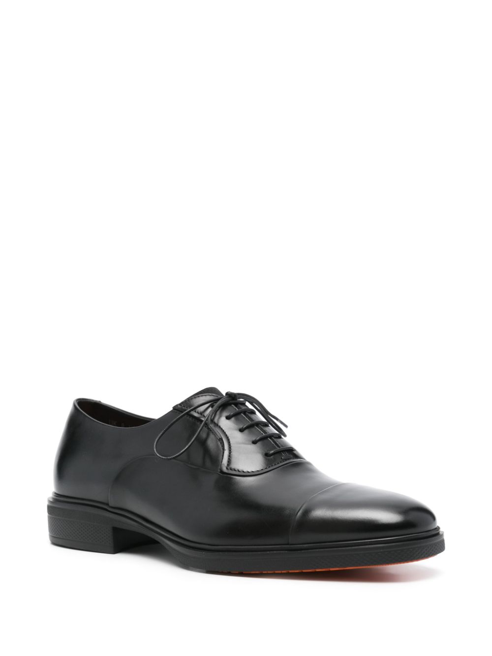 Santoni Leren Oxford schoenen - Zwart