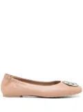 Tory Burch claire cap-toe ballerina shoes - Brown