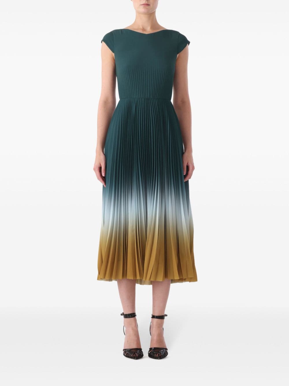 Jason Wu Collection Pleated Dress Green FARFETCH