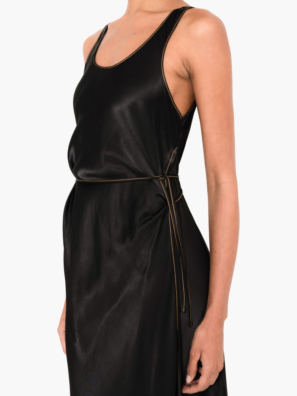 Shop Uma Raquel Davidowicz Satin Dress In Black