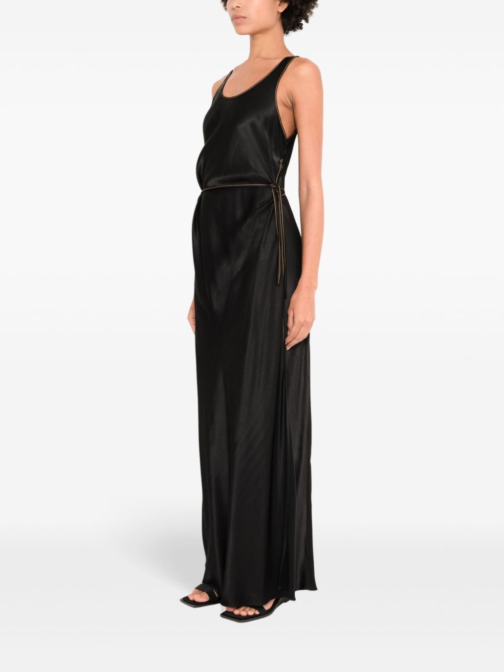 Shop Uma Raquel Davidowicz Satin Dress In Black