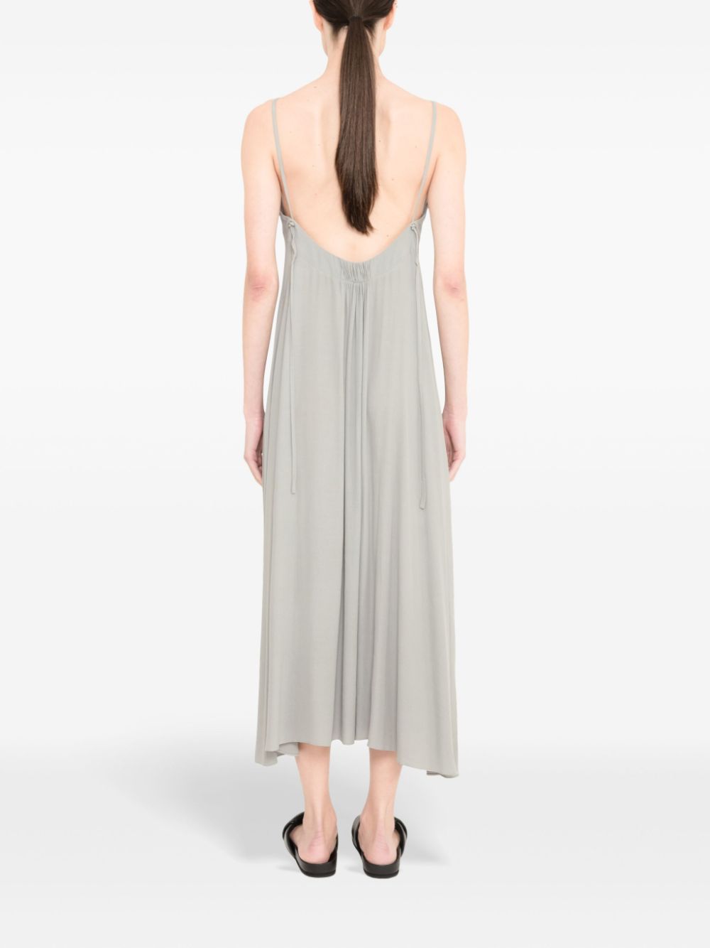 Shop Uma Raquel Davidowicz Crepe Dress In Grey