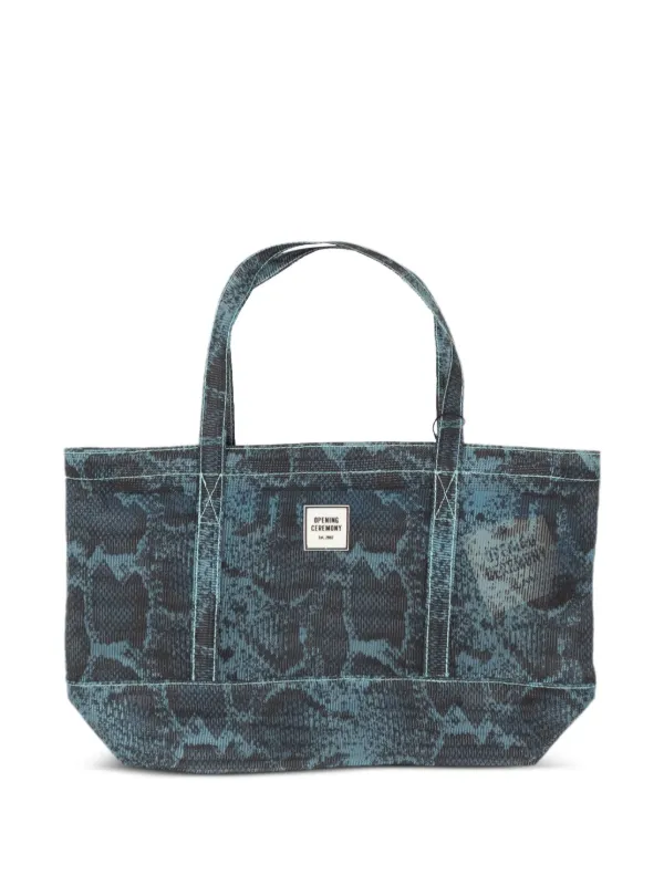 Opening Ceremony Kleine Tote Bag Mit Animal Print Blau FARFETCH AT