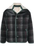 Opening Ceremony tartan-check shearling-collarjacket - Grey