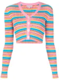 Opening Ceremony striped ribbed cardigan - Pink