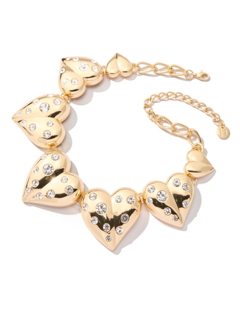 Carolina Herrera Molded Heart necklace - Goud