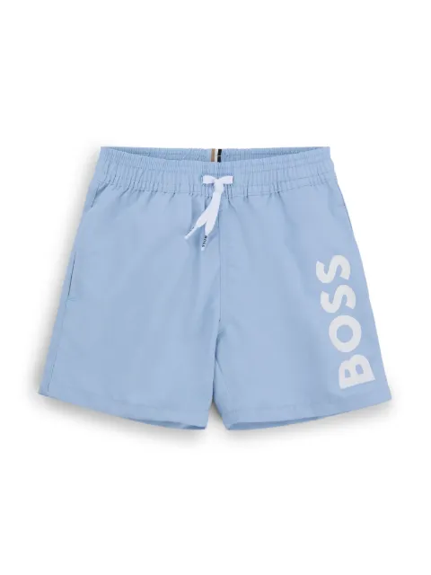 BOSS Kidswear logo-print swim shorts