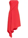 Amsale crepe asymmetric dress - Red