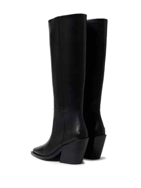 【関税込み】ANINE BING ブラック Bekah フラットブーツ ANINE BING Bekah Boots | Black | FARFETCH