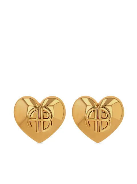 ANINE BING chunky heart earrings