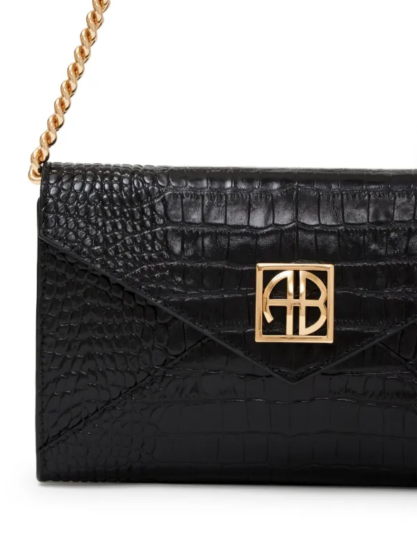 ANINE BING Elly Clutch Bag | Black | FARFETCH