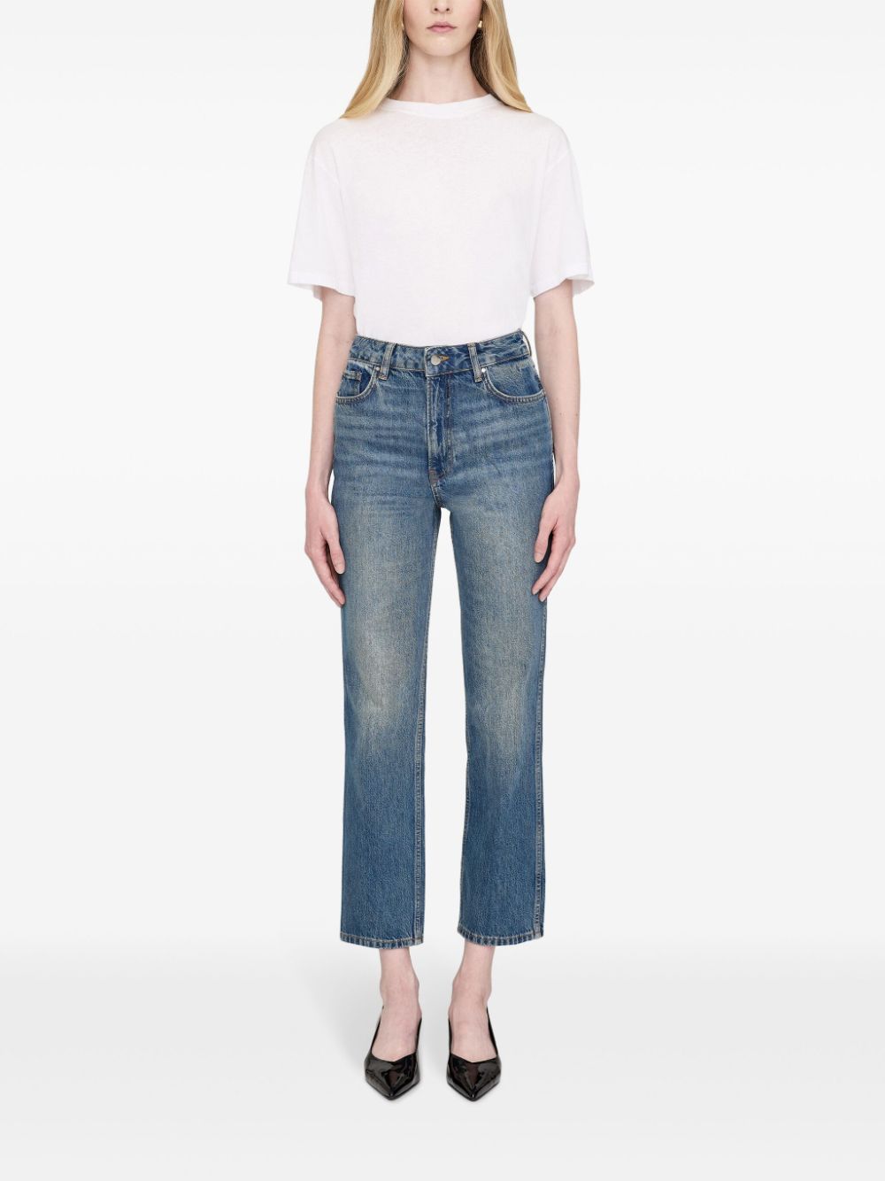 Shop Anine Bing Vin Jeans In 蓝色