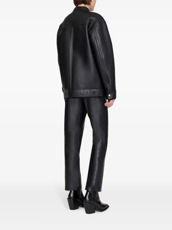 【関税込み】ANINE BING ブラック Henry シアリングジャケット ANINE BING Henry Jacket - Black Leather