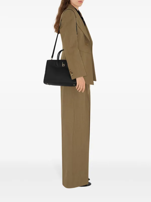 Burberry Small Rocking Horse Tote Bags | Black | FARFETCH GE