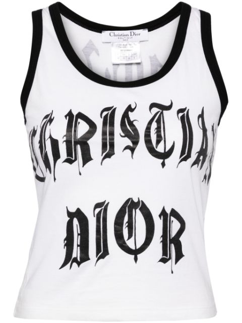 Christian Dior 2002s logo-printed tank top Women