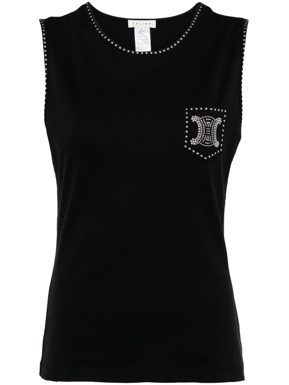 Céline Pre-Owned 1990-2000 Macadam studs tank top – Black