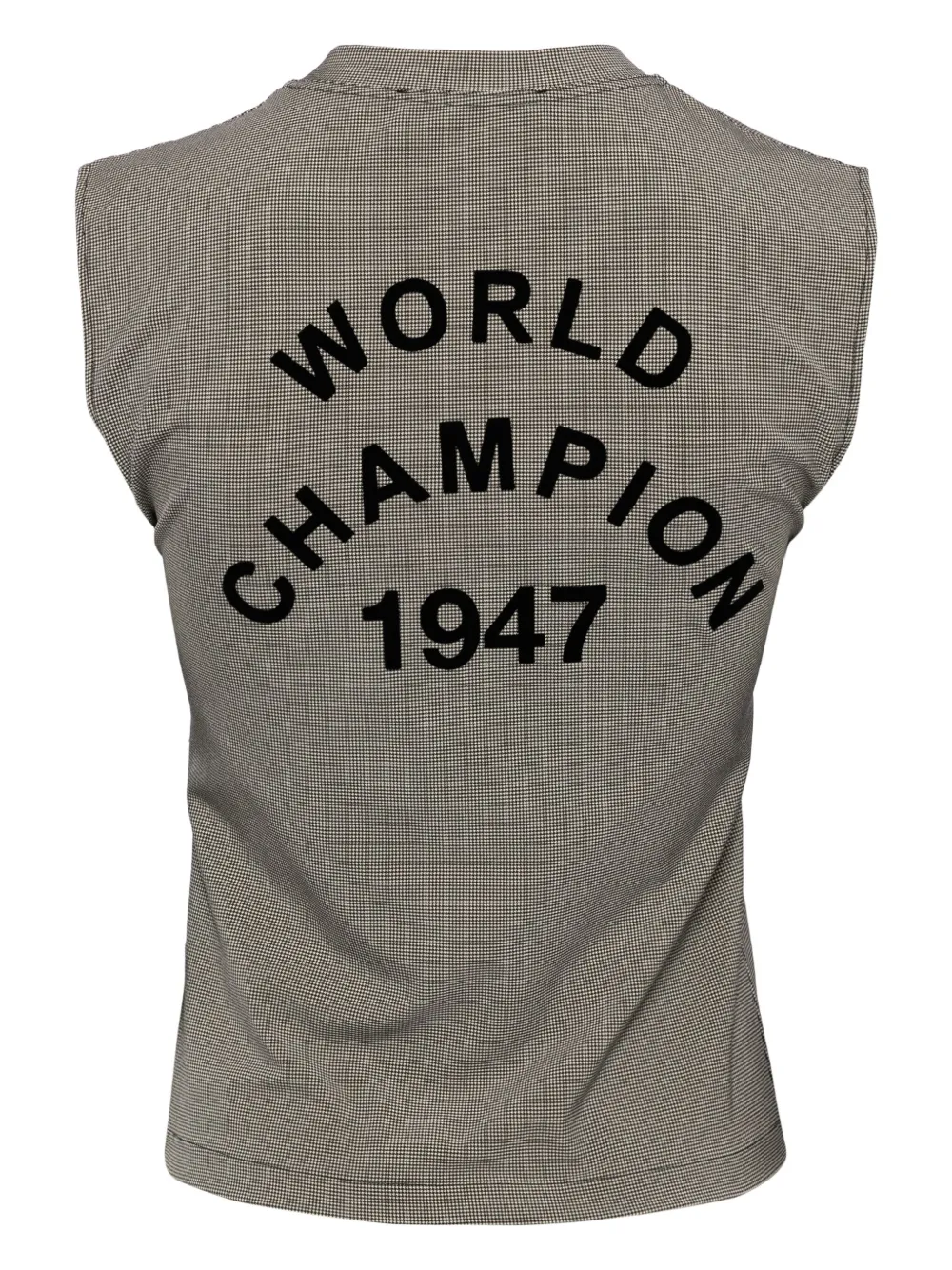 Christian Dior Pre-Owned 2002s tanktop met pied-de-poule print - Zwart