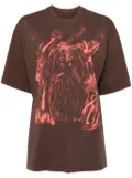 JNBY graffiti-printed T-shirt - Brown