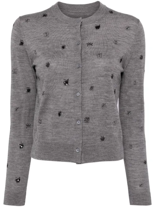 Pull crop à sequins brodés - JNBY - Modalova