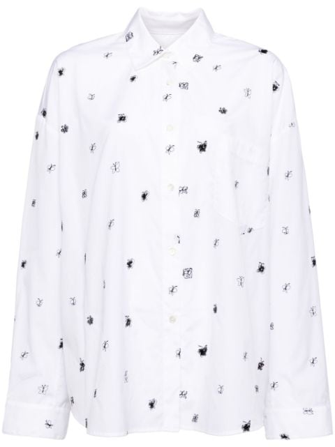 JNBY sequined butterfly-embroidered shirt