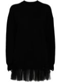 JNBY long-sleeved sweater dress - Black