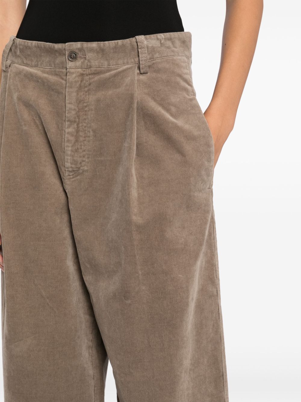 Shop Jnby Corduroy Trousers In Brown