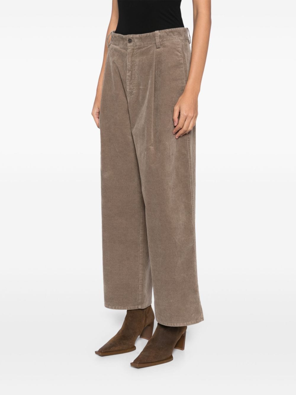 Shop Jnby Corduroy Trousers In Brown