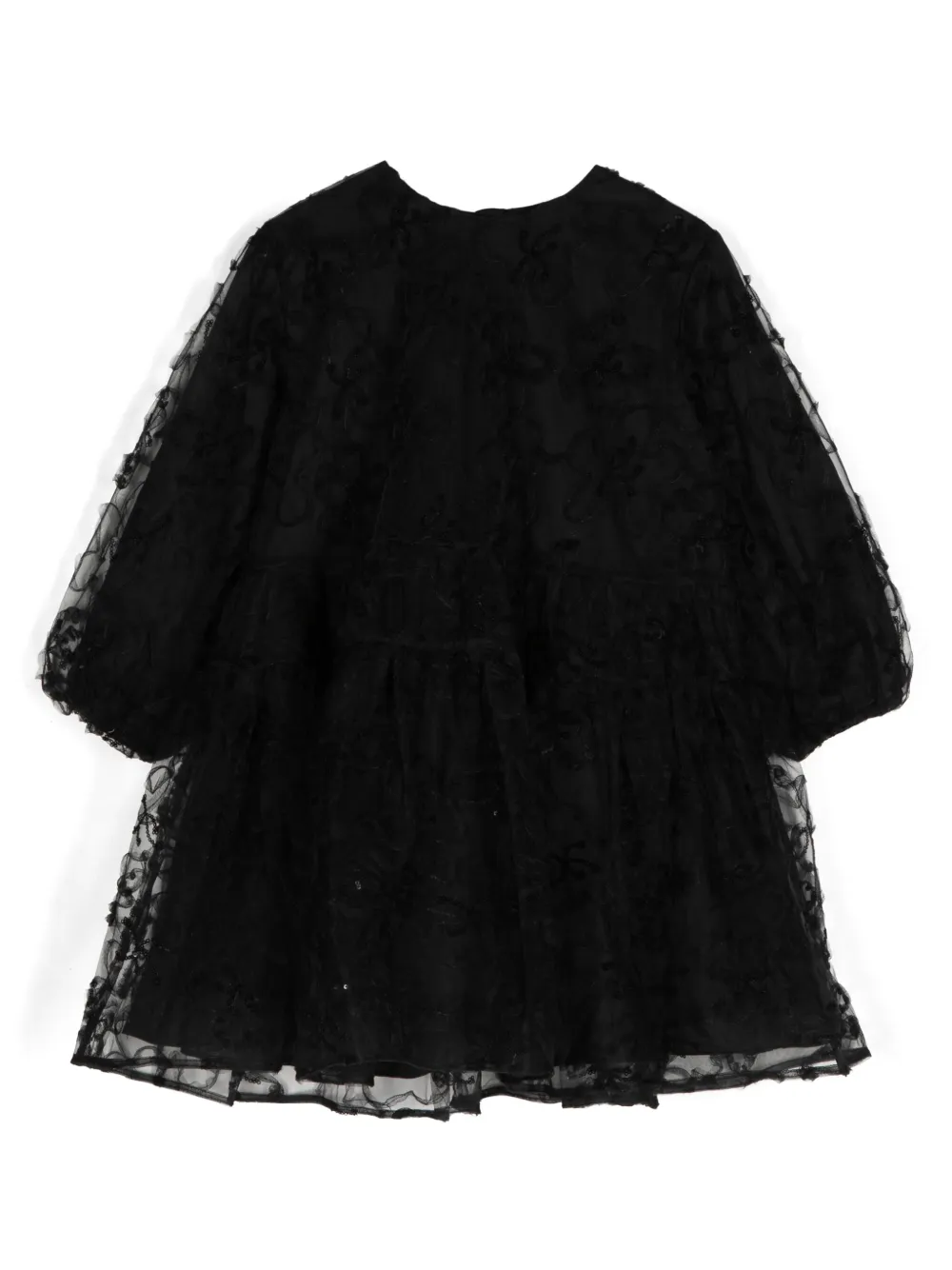 jnby by JNBY embroidered pleated dress - Black