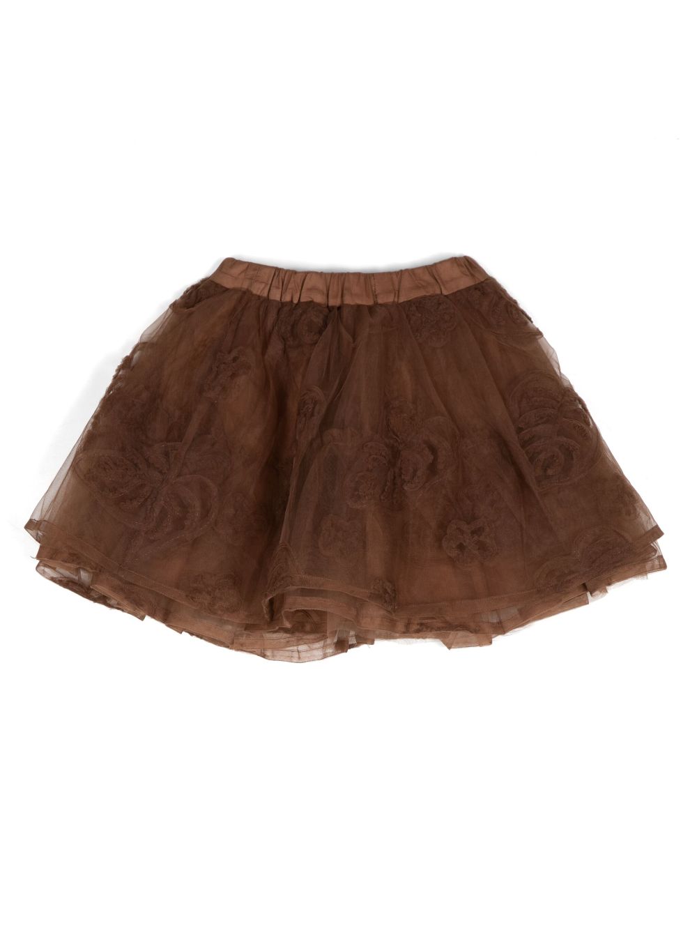 jnby by JNBY embroidered A-cut skirt - Brown