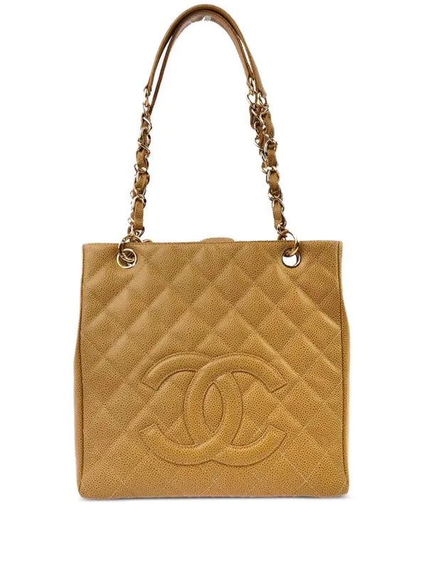 Chanel Pre-owned 2003 Petite Shopping Tote Bag in Neutrals
