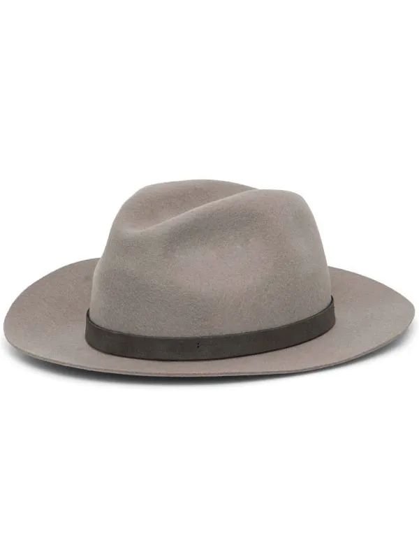 Emporio Armani Wool Fedora Hat Grey FARFETCH PH