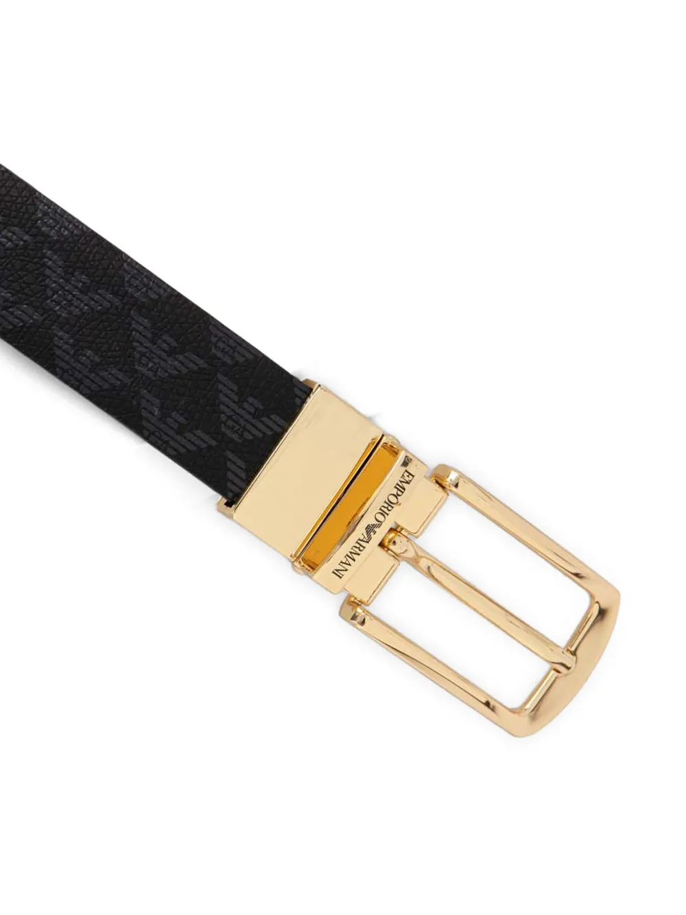 Emporio Armani Riem met monogram - Zwart