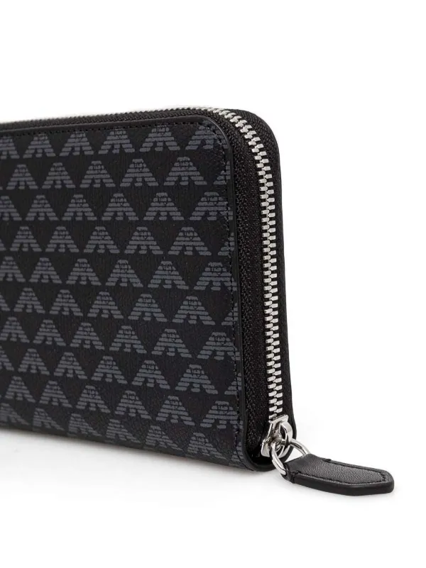 Emporio Armani Monogram Wallet | Black | FARFETCH