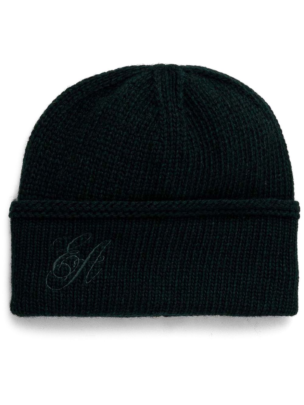 logo-embroidered beanie hat