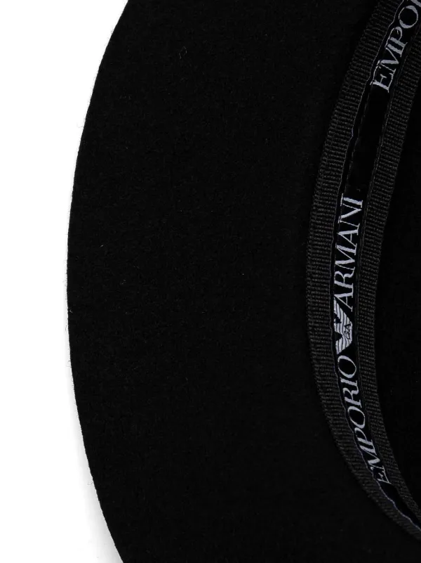 Emporio Armani Wool Fedora Hat | Black | FARFETCH
