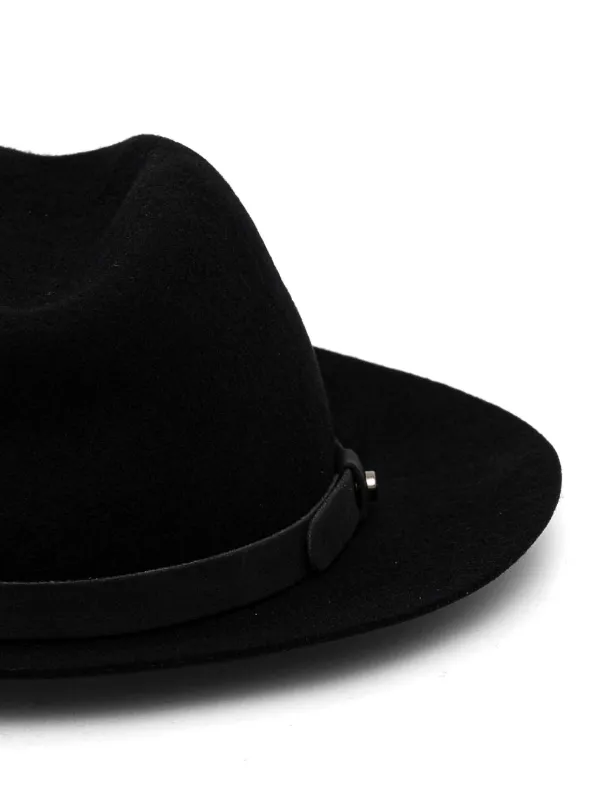 ハット EMPORIO ARMANI Woman Hat Black 6373614F500 0121 Emporio Armani Wool Fedora Hat | Black | FARFETCH