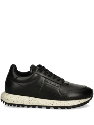 Emporio Armani レザースニーカー | ブラック | FARFETCH JP