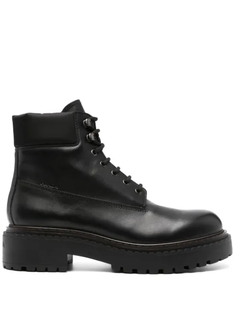 Prada leather work boots