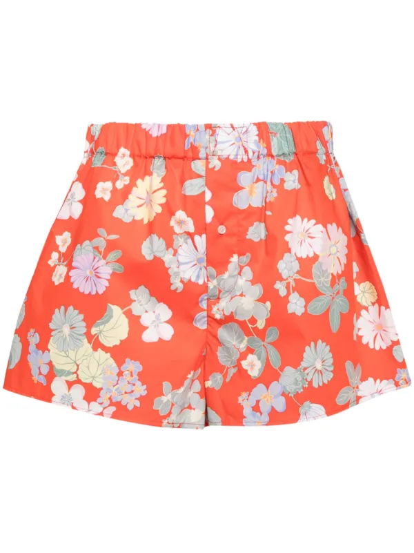 MERYLL ROGGE フローラル ショートパンツ | レッド | FARFETCH JP