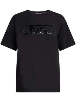 Stella McCartney logo-print Cotton T-shirt | Black | FARFETCH