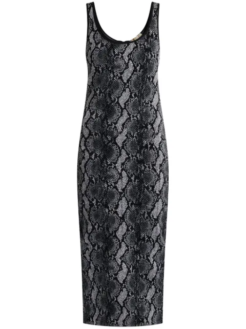 Michael Michael Kors snake-print georgette midi dress