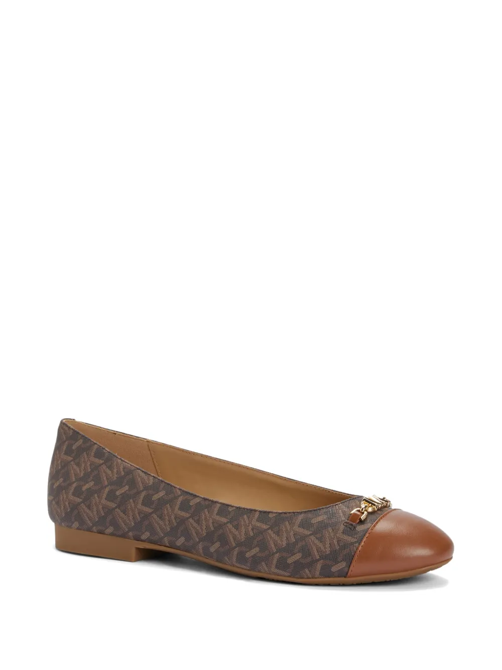 Michael Kors Rebecca Flex Empire ballerina's met monogram Bruin