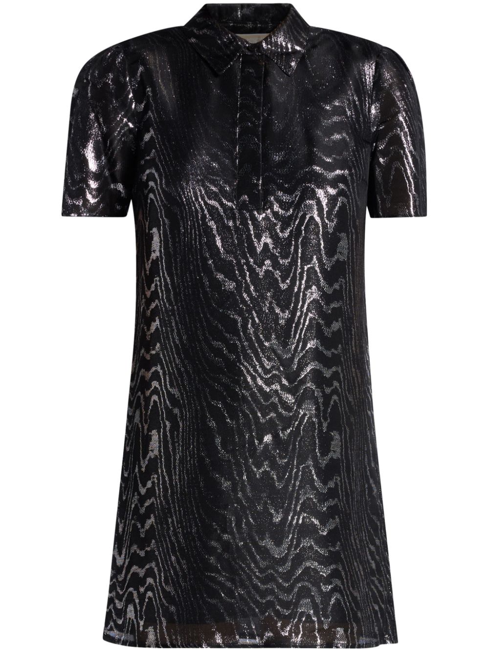 metallic-pattern T-shirt dress