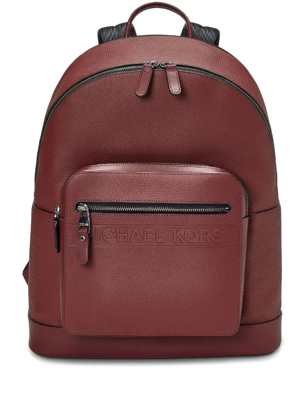 Michael Kors Commuter backpack men Polyurethane Polyester Cotton Calf Leather Polyester One Size Red