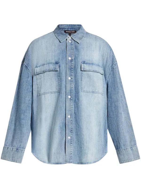 Michael Kors Chambray Shirt Blue FARFETCH UK